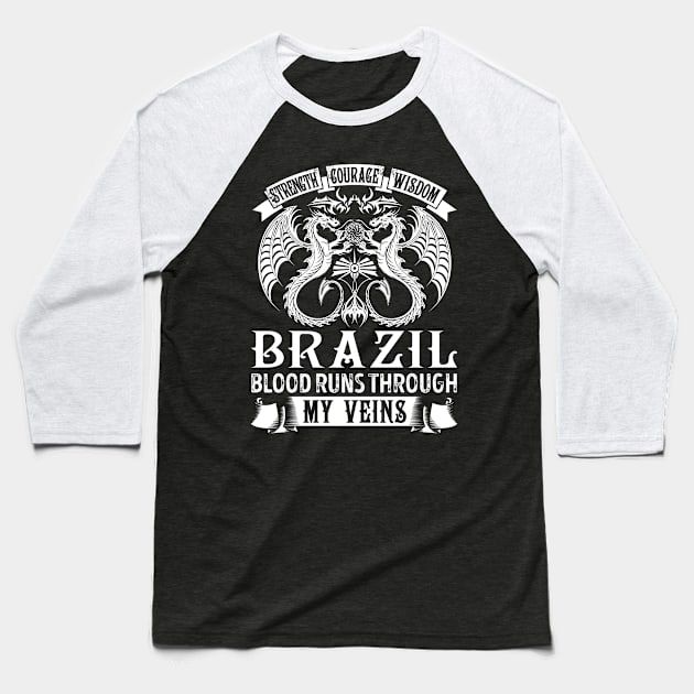 BRAZIL Baseball T-Shirt by Kallamor